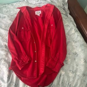 Vintage Alaska Wilderness Gear Button Up Jacket red